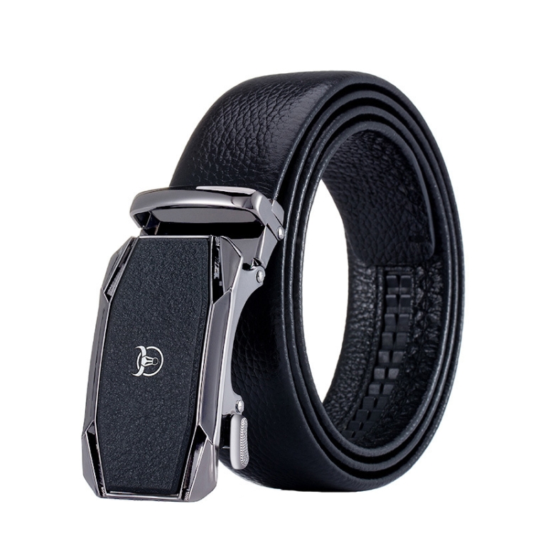 BULL CAPTAIN Automatic Buckle Thickened Cowhide Soft Wear-resistant Belt, Length: 110cm