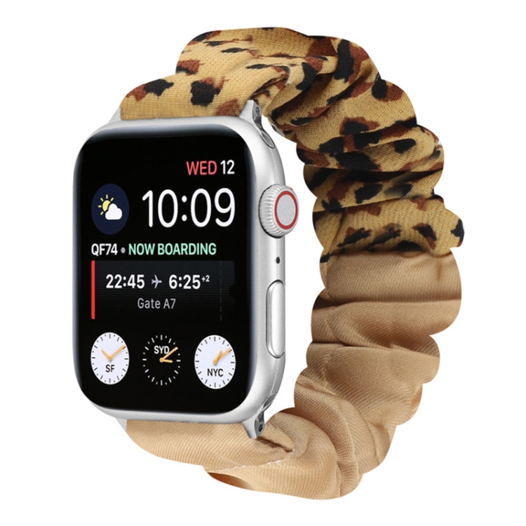 Butterfly Pattern Hair Ring Cloth Watch Band For Apple Watch Ultra 49mm&Watch Ultra 2 49mm / Series 9&8&7 45mm / SE 3&SE 2&6&SE&5&4 44mm / 3&2&1 42mm(G)