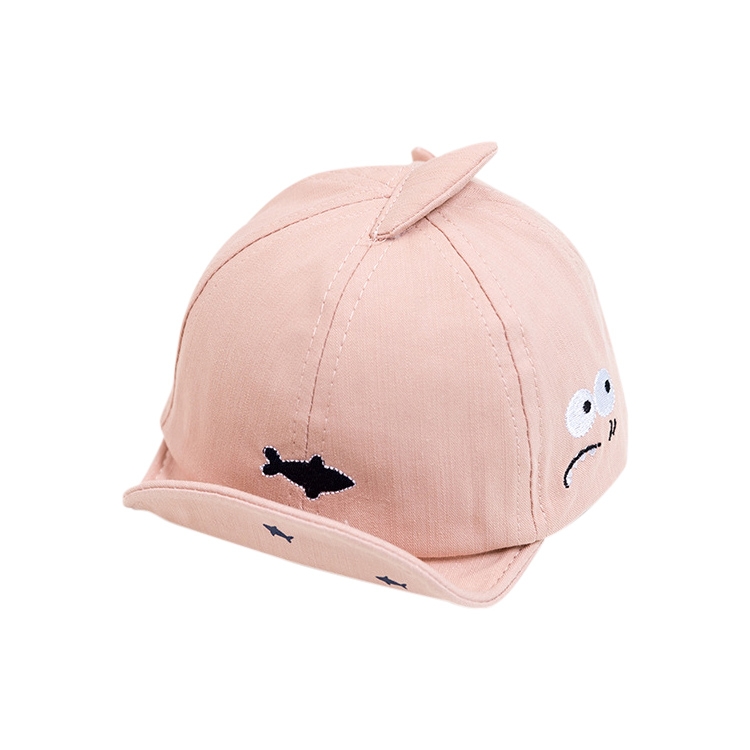 C0363 Cartoon Shark Pattern Baby Peaked Cap Cotton Hat, Size: 46cm Adjustable(Snow Bud Color)