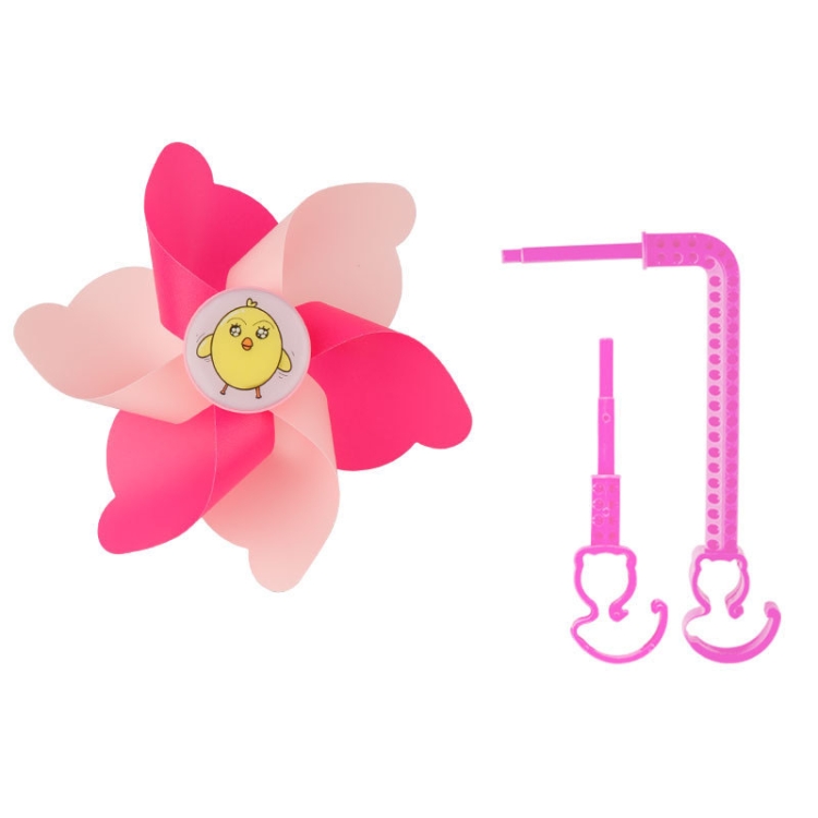 Children Bicycle Decoration Scooter Rotating Colorful Windmill With Long And Short Rod Bicycle, Style: A Chick