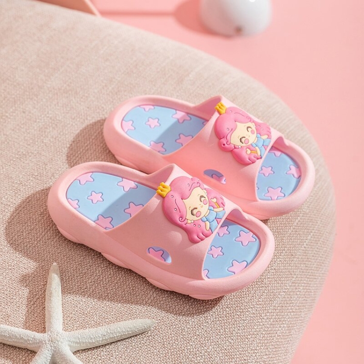 Children Slippers Cartoon Non-Slip Soft-Soled Sandals, Size: 30-31 Inner Length 17.5cm(Pink)