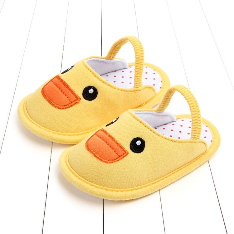 Children Slippers Female Non-slip 0-1 Years Old Cotton Soft Bottom Indoor Home Floor Shoes, Size:Inner Length 13cm(Yellow Duckling)