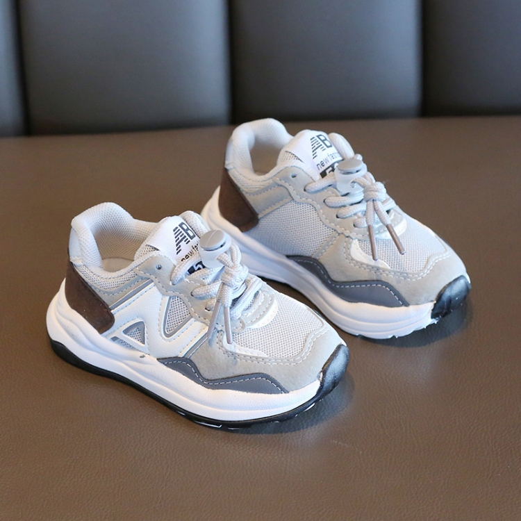 Children Sneakers Girls Pops Shoes Boys Casual Footwear, Size: 22(Grey)