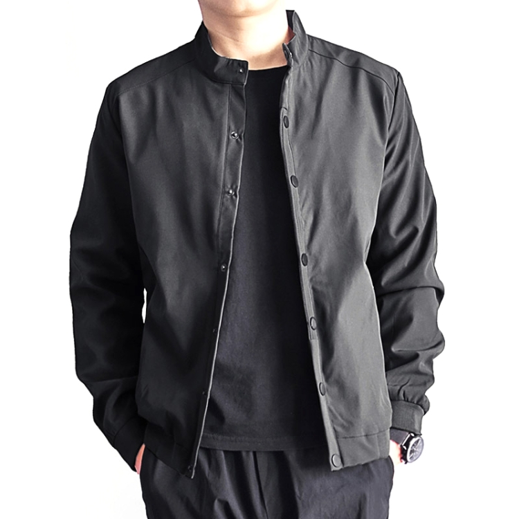 CJH1927 Leisure Loose Wild Men Upper Outer Garment Coat, Size: 4XL(Black)