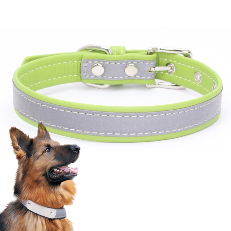 CL181K Pet Soft Reflecting Collar, Size: XS(No Iron Sheet Light Green)