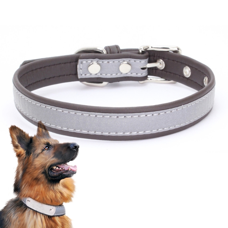 CL181K Pet Soft Reflecting Collar, Size: XXL(No Iron Sheet Dark Brown)