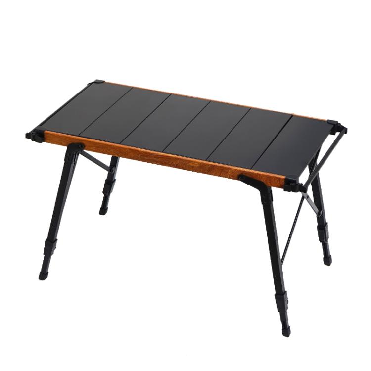 CLS Outdoor Aluminum Egg Roll Table Camping Folding Table, Style: 8245 6 Plates