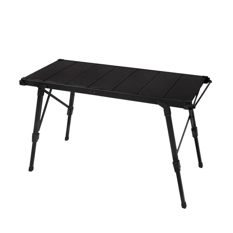 CLS Outdoor Aluminum Egg Roll Table Camping Folding Table, Style: 9545 Folded 7 Plates