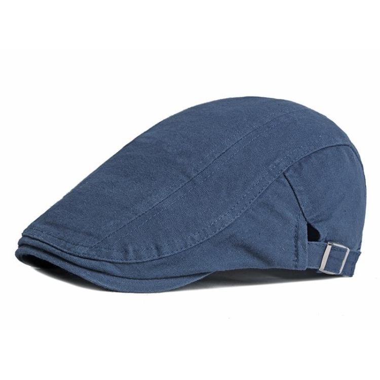 Cotton Solid Color Retro Style Cap Front Cap(Navy)