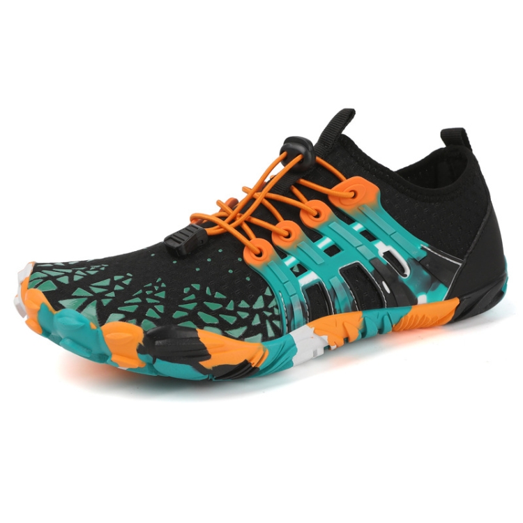 Couple Fitness Shoes Quick-drying Breathable Shock-absorbing Beach Sneakers, Size: 38(Black)