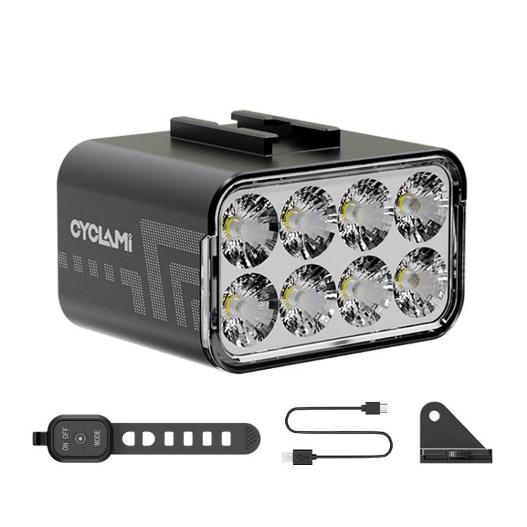 CYCLAMI CYC1800 Hanging Bike Light 1800 High-Lumen Under-Saddle Front Light Road/Mountain Bike Anti-Glare Night Riding Light