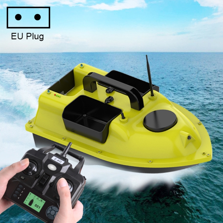 D18B GPS Outdoor Double Motors Fishing Bait Boat with 3 Bait Containers, EU Plug