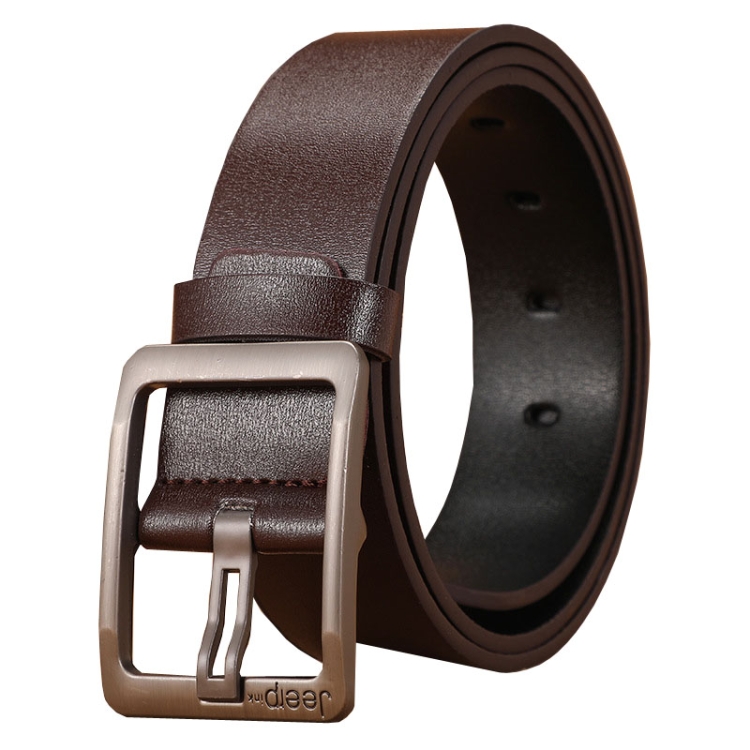 Dandali 120cm Men Rubberized Pin Buckle Belt Casual Vintage Waistband, Model: Style 7(Brown)