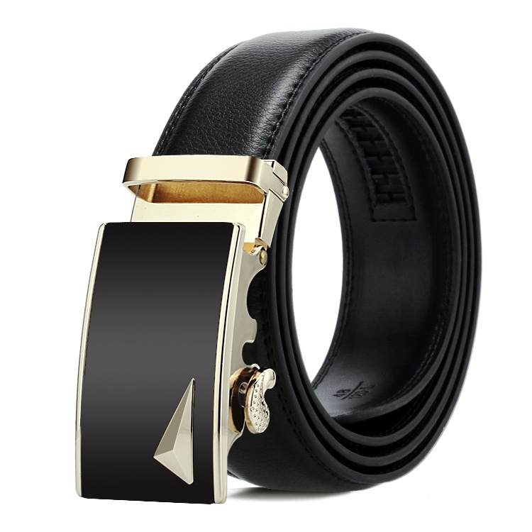 Dandali Casual Men Automatic Buckle Belt Business Soft Leather Pants Band, Length (cm): 110cm(ZD-23)