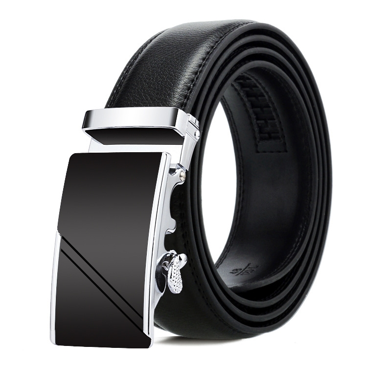 Dandali Casual Men Automatic Buckle Belt Business Soft Leather Pants Band, Length (cm): 110cm(ZD-30)