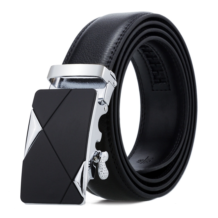 Dandali Casual Men Automatic Buckle Belt Business Soft Leather Pants Band, Length (cm): 110cm(ZD-8)