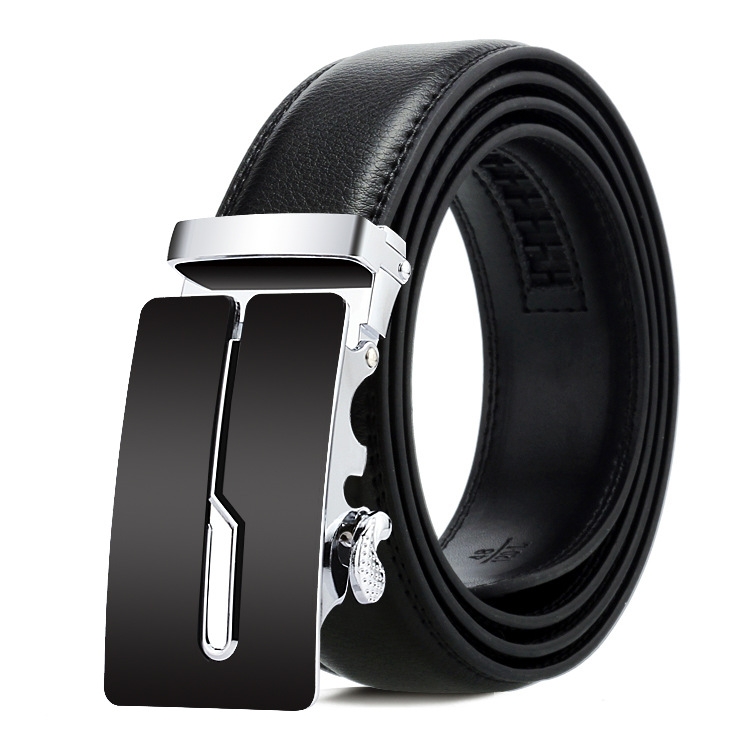 Dandali Casual Men Automatic Buckle Belt Business Soft Leather Pants Band, Length (cm): 115cm(ZD-26)