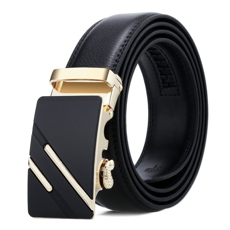 Dandali Casual Men Automatic Buckle Belt Business Soft Leather Pants Band, Length (cm): 120cm(ZD-1)