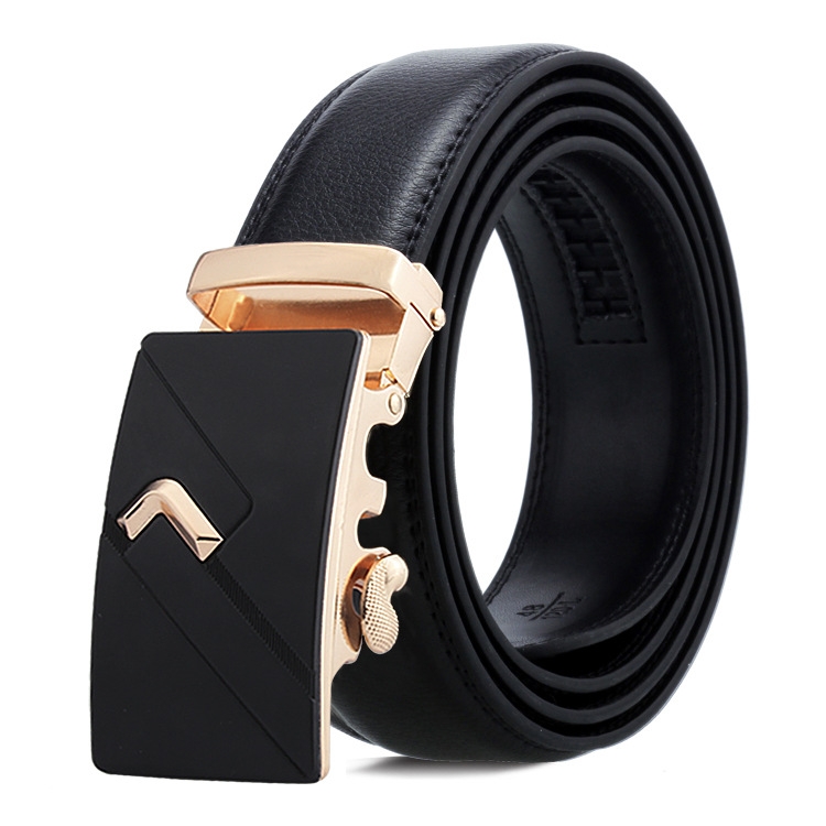 Dandali Casual Men Automatic Buckle Belt Business Soft Leather Pants Band, Length (cm): 120cm(ZD-15)