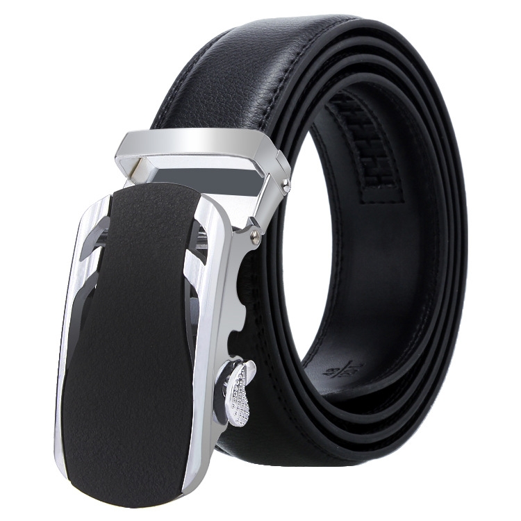 Dandali Casual Men Automatic Buckle Belt Business Soft Leather Pants Band, Length (cm): 120cm(ZD-38)