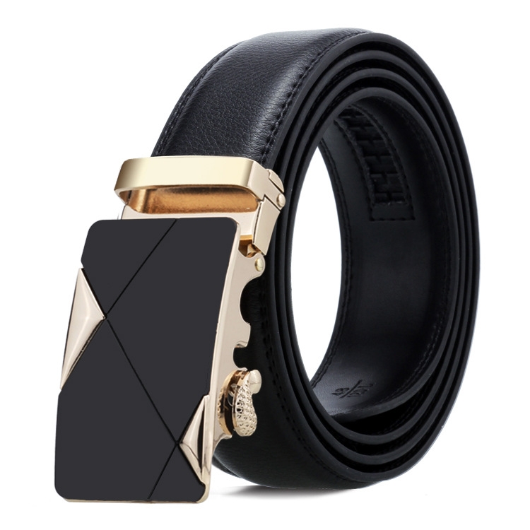 Dandali Casual Men Automatic Buckle Belt Business Soft Leather Pants Band, Length (cm): 120cm(ZD-7)