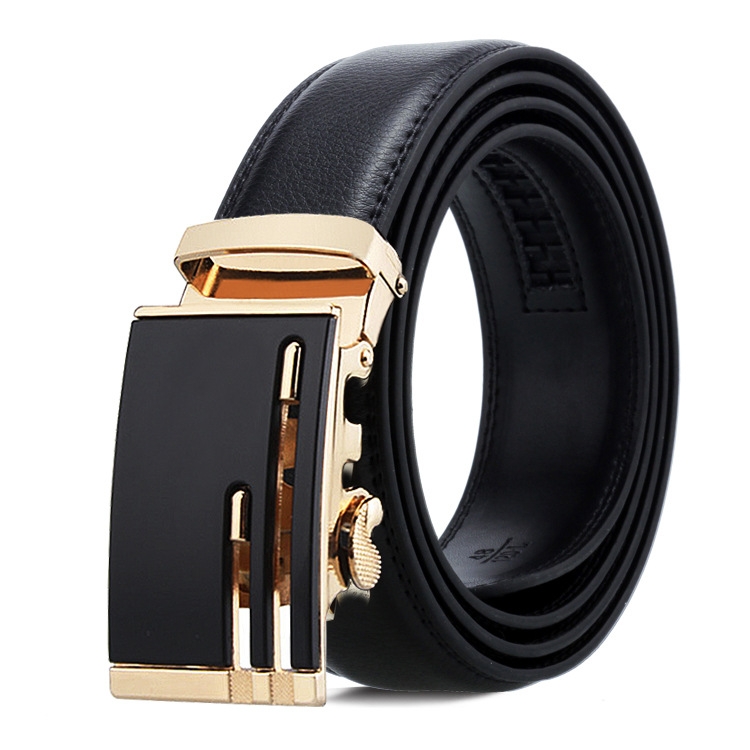 Dandali Casual Men Automatic Buckle Belt Business Soft Leather Pants Band, Length (cm): 125cm(ZD-20)