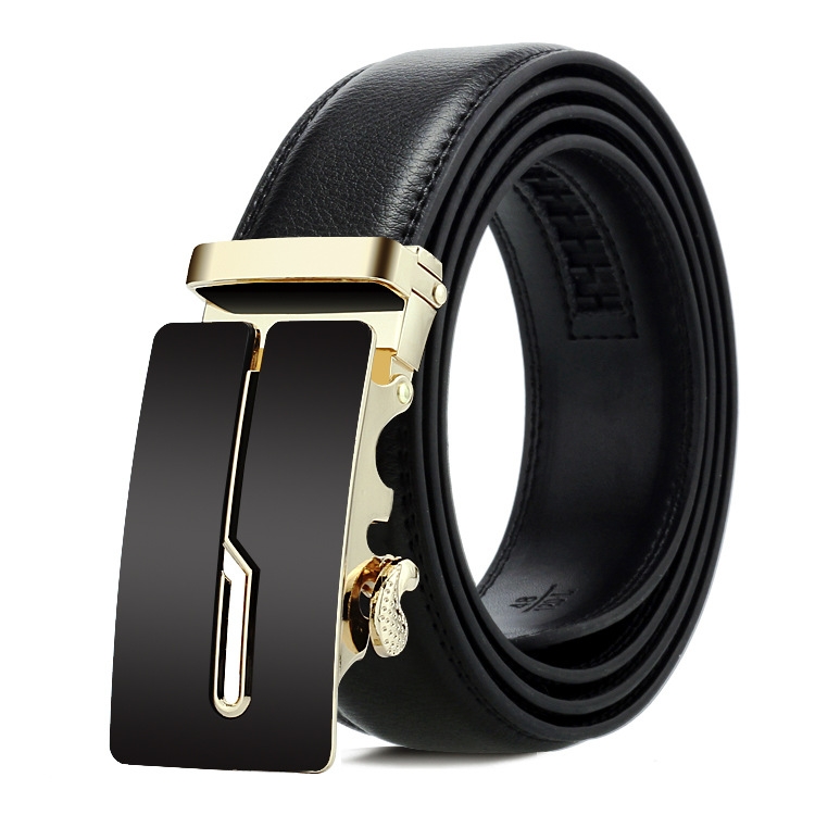 Dandali Casual Men Automatic Buckle Belt Business Soft Leather Pants Band, Length (cm): 125cm(ZD-25)