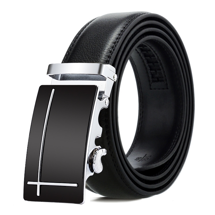 Dandali Casual Men Automatic Buckle Belt Business Soft Leather Pants Band, Length (cm): 125cm(ZD-28)