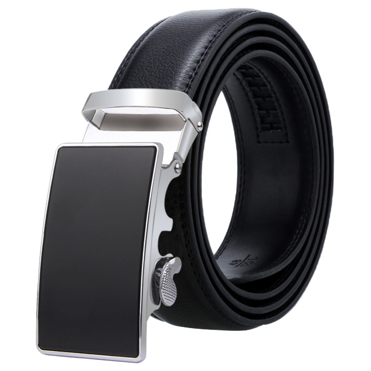 Dandali Casual Men Automatic Buckle Belt Business Soft Leather Pants Band, Length (cm): 125cm(ZD-34)
