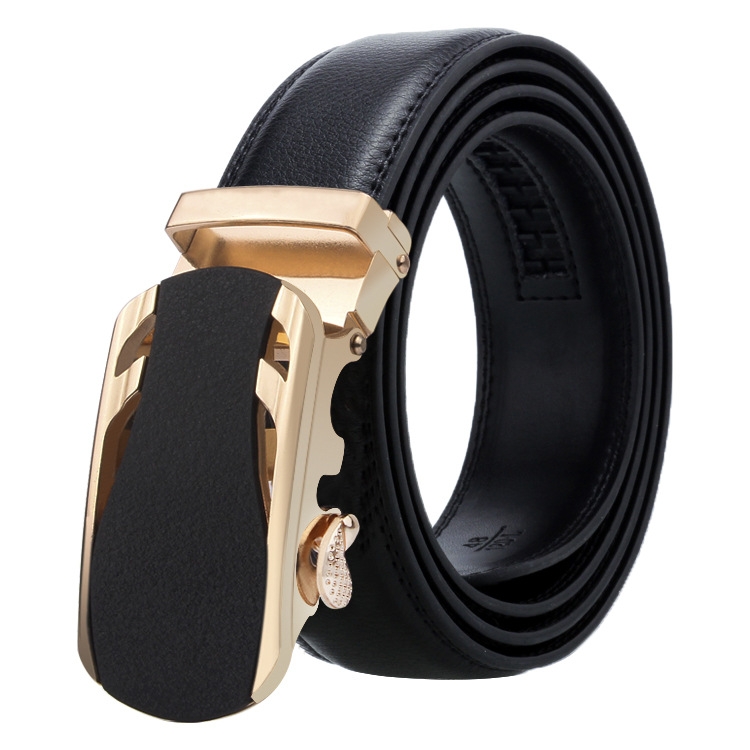 Dandali Casual Men Automatic Buckle Belt Business Soft Leather Pants Band, Length (cm): 125cm(ZD-37)