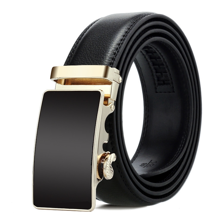 Dandali Casual Men Automatic Buckle Belt Business Soft Leather Pants Band, Length (cm): One Size 110-125cm(ZD-27)