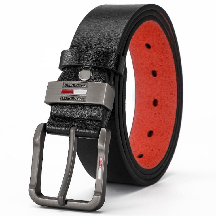 Dandali L6010 Vintage Pin Buckle Microfiber Belt, Length: 115cm(Black)
