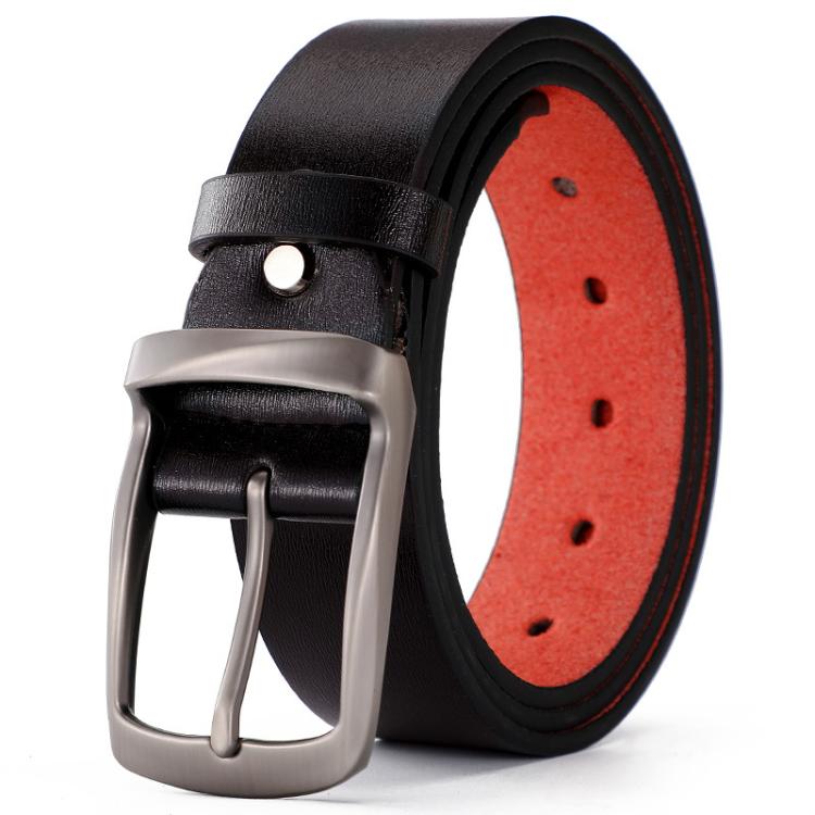 Dandali L6014 Men Pin Buckle Belt Casual Vintage Microfiber Pant Belt, Size: 110cm(Coffee)
