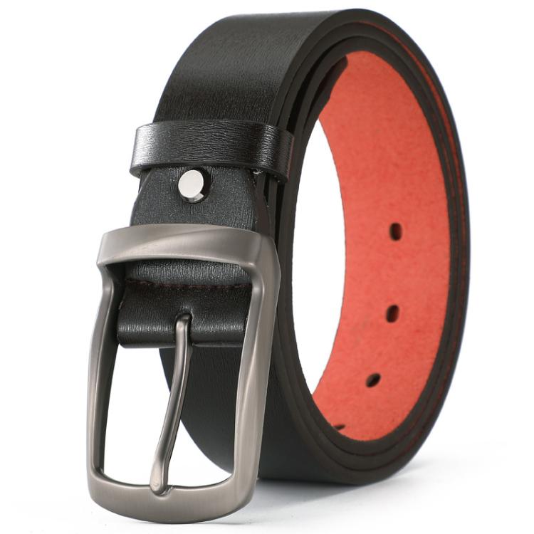 Dandali L6014 Men Pin Buckle Belt Casual Vintage Microfiber Pant Belt, Size: 125cm(Black)