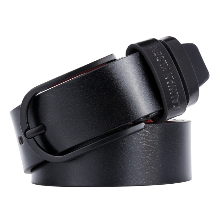 Dandali L8024 Men Casual Antique Pin Buckle Leather Belt Waistband, Length: 110-125cm(Black)