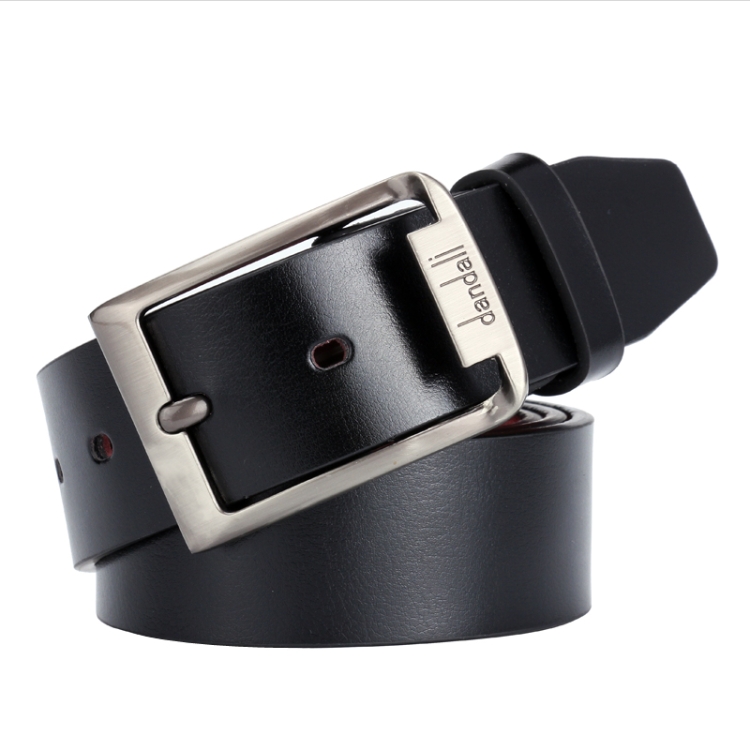 Dandali L8029 Men Casual Antique Pin Buckle Leather Belt Waistband, Length: 110-125cm (Black)