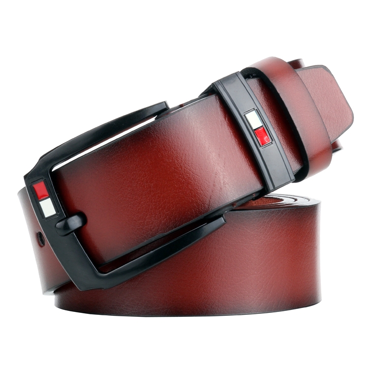 Dandali L8032 Men Retro Casual Antique Buckle Leather Belt Waistband, Size: 110-125cm (Brown)