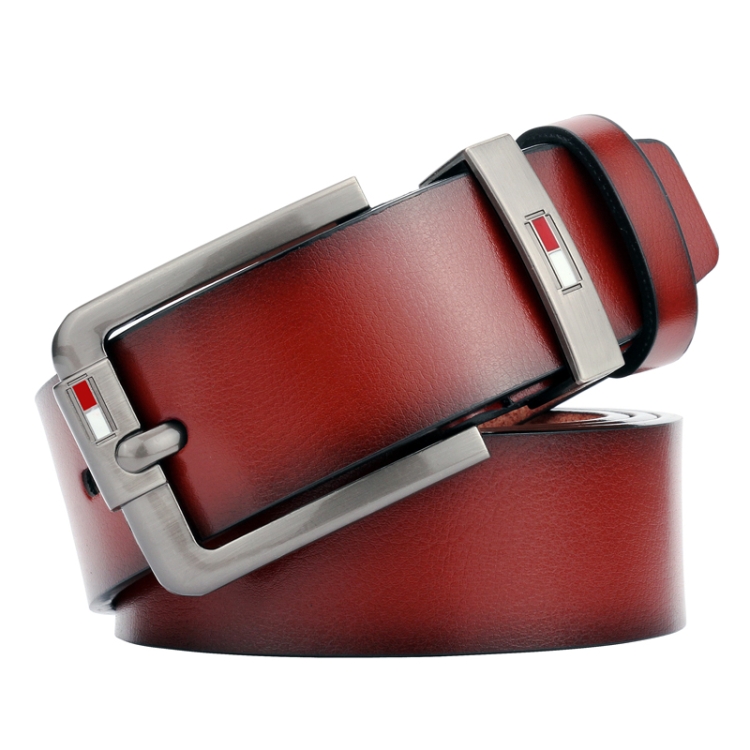 Dandali L8036 Men Casual Antique Pin Buckle Leather Belt Waistband, Length: 115cm (Brown)