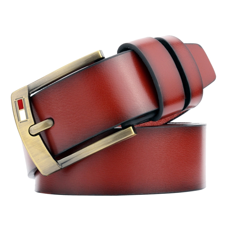 Dandali L8038 Men Casual Retro Pin Buckle Leather Belt Waistband, Length: 115cm (Brown)