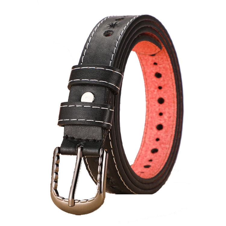 Dandali Ladies Microfiber Bottom Casual Buckle Belt Versatile Jeans Waistband, Length: 105cm(Black)