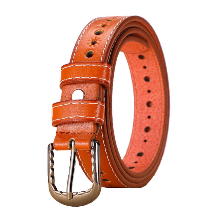 Dandali Ladies Microfiber Bottom Casual Buckle Belt Versatile Jeans Waistband, Length: 105cm(Brown)