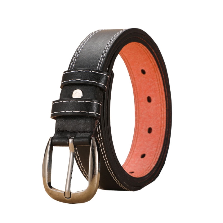 Dandali Ladies Pin Buckle Treadle Belt Versatile Jeans Waistband, Length: 110cm(Black)