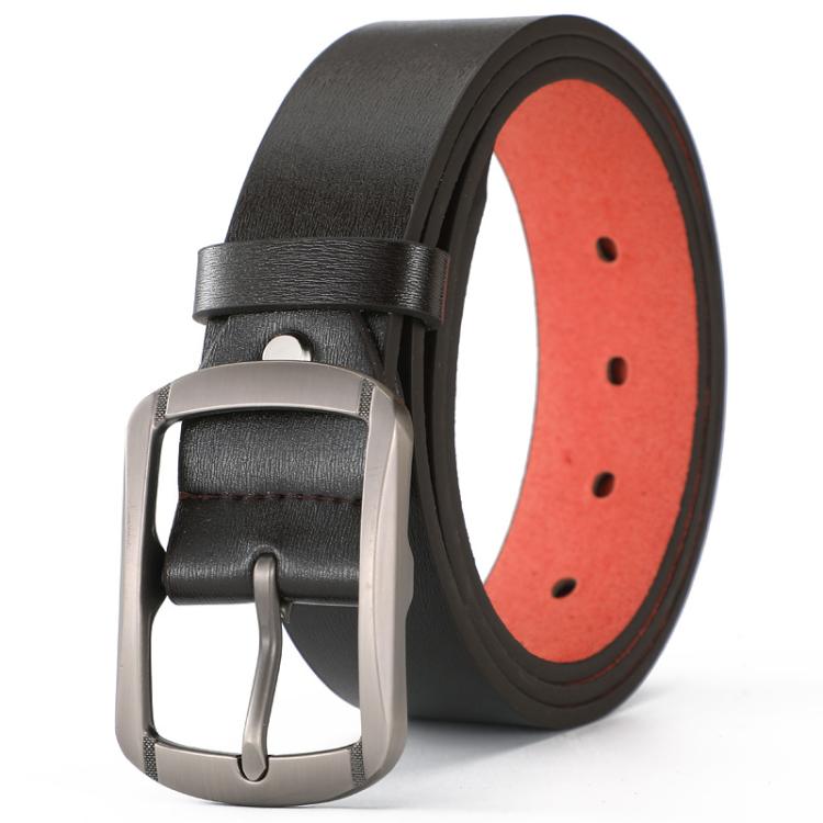 Dandali Men Alloy Pin Buckle Microfiber Belt Casual Jeans Belt, Length: 120cm(Coffee)