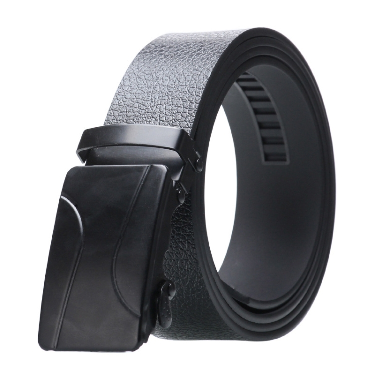 Dandali Men Automatic Buckle Belt Casual Universal Comfort Belt, Length (cm): 125cm(004 Black)