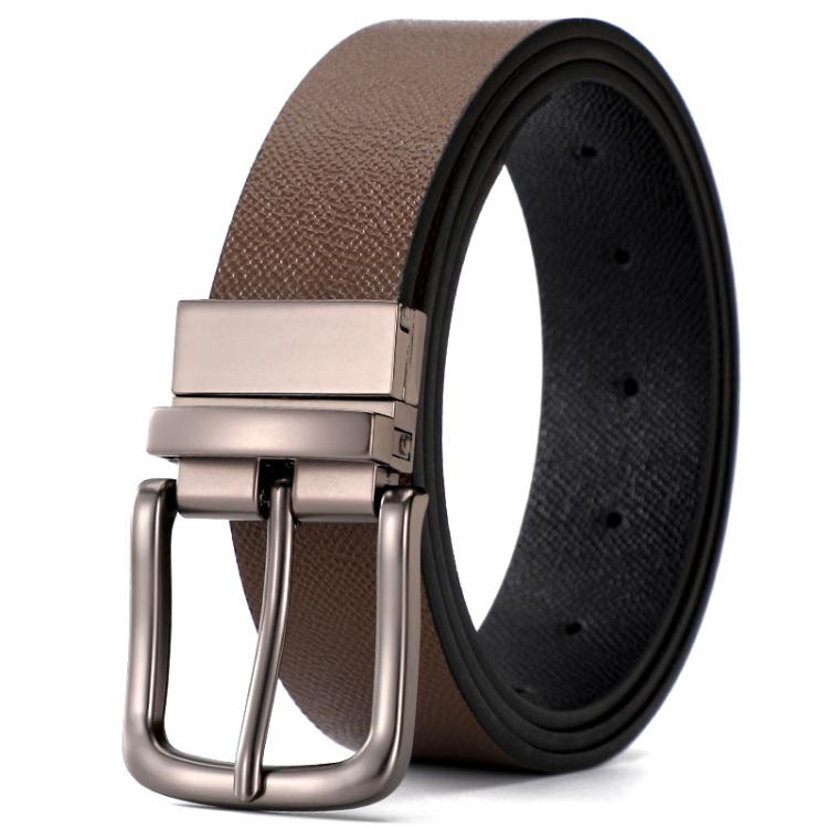 Dandali Men Rotatable Belt Casual Pin Buckle Pant Belt, Length: 120cm(Brown)