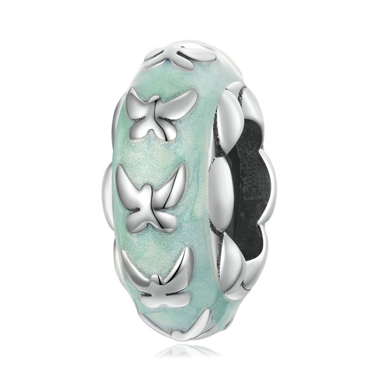 DIY Bracelet Beading Accessories Fresh Natural S925 Silver Pendant, Style: Butterfly BSC653