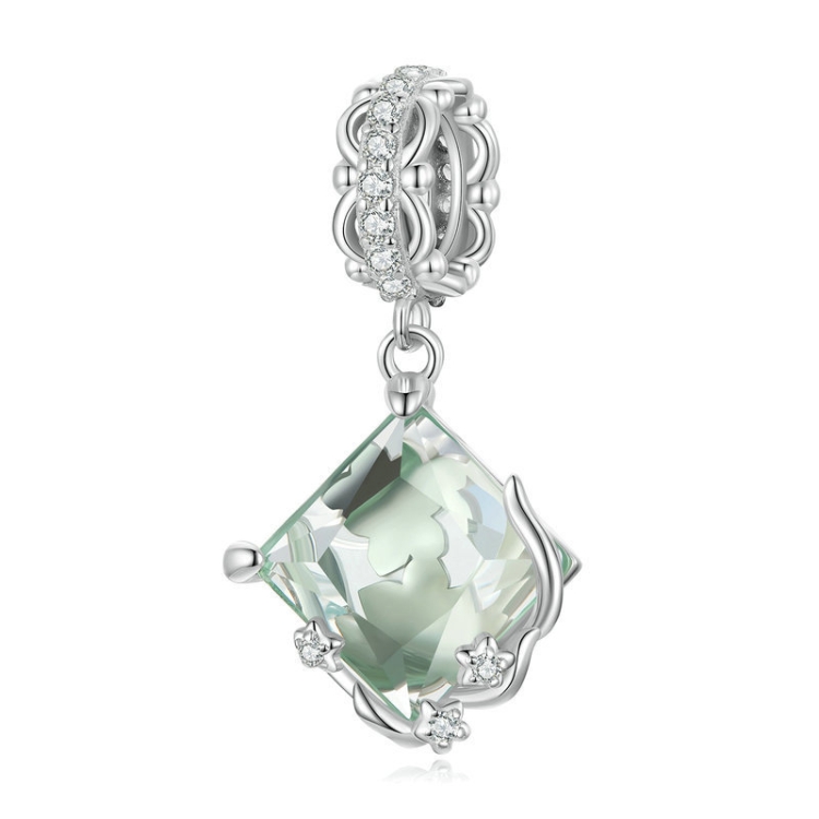 DIY Bracelet Beading Accessories Fresh Natural S925 Silver Pendant, Style: Flower BSC651