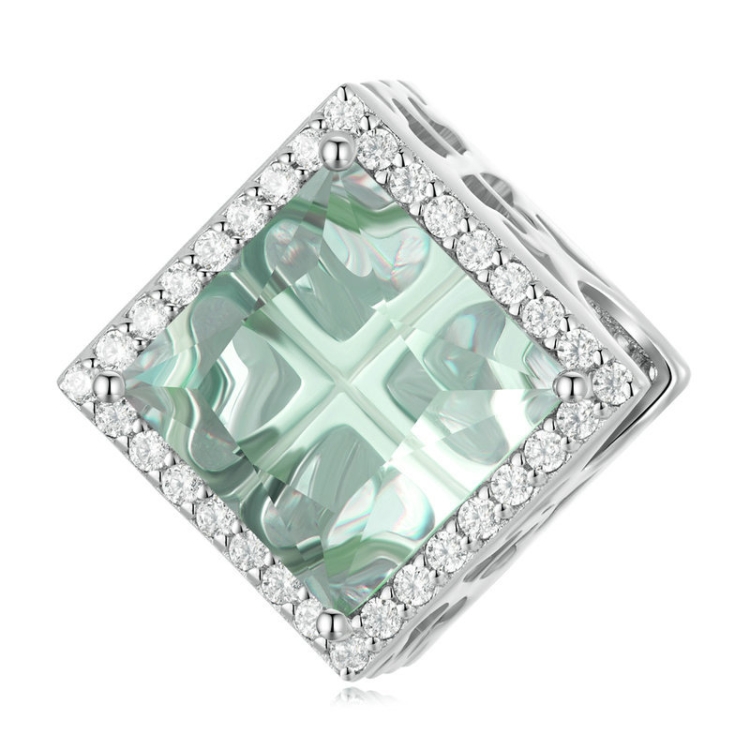 DIY Bracelet Beading Accessories Fresh Natural S925 Silver Pendant, Style: Four-leaf Clover BSC667