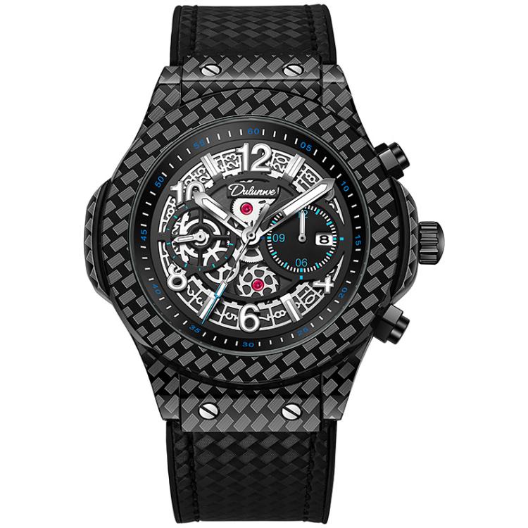 Dulunwe 6067A 30m Waterproof Luminous Automatic Mechanical Watch(Blue)