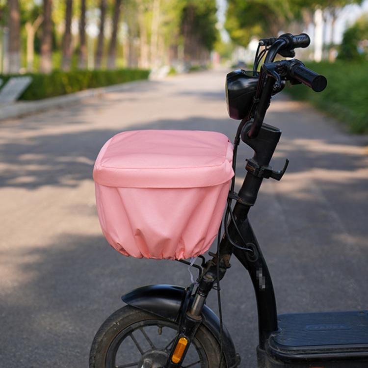 E-bike Basket Sunscreen Cover Hanging Bag Rainproof Cover Storage Bag(Watermelon Red)